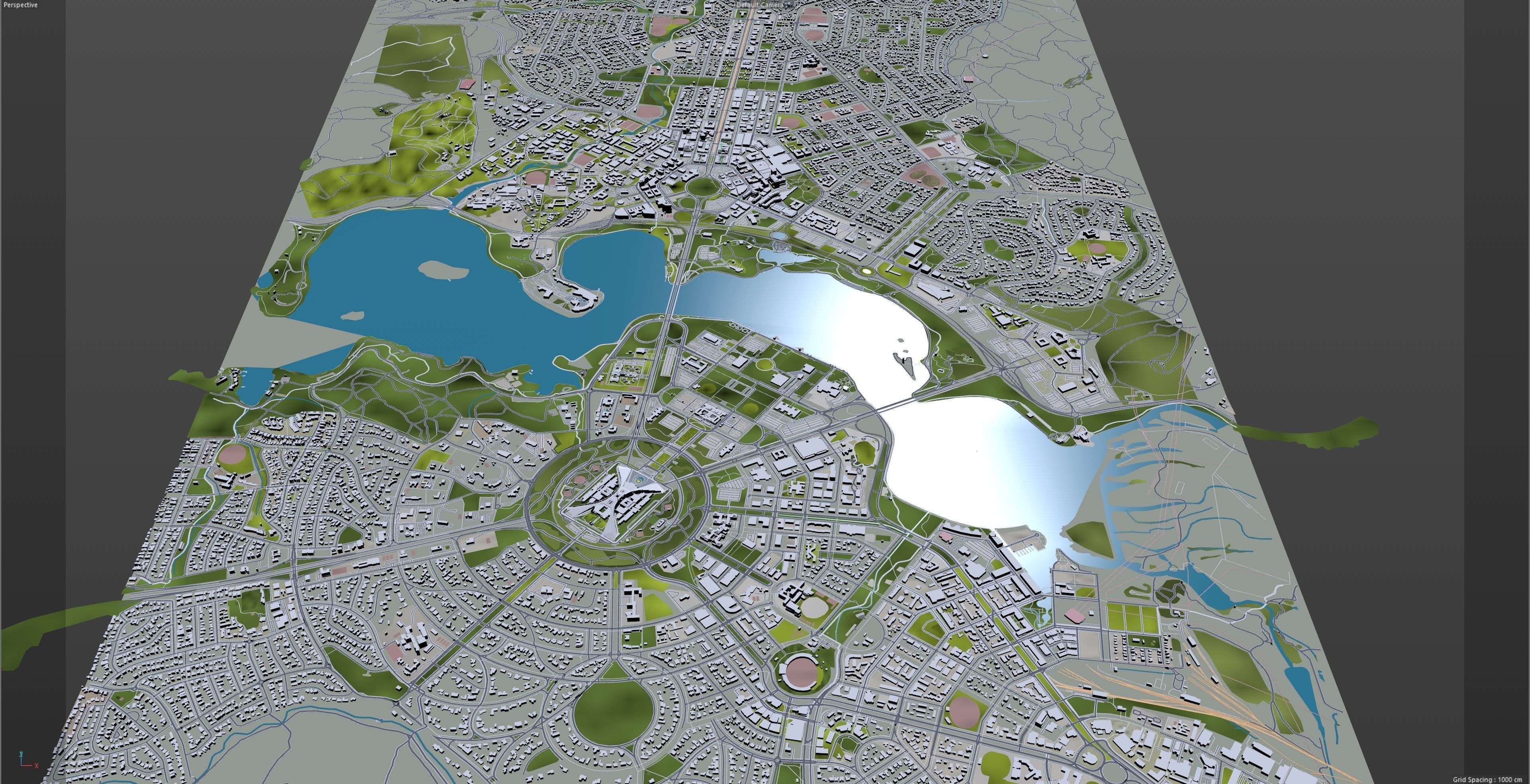 Canberra Downtown Australia Low-poly 3D model_8