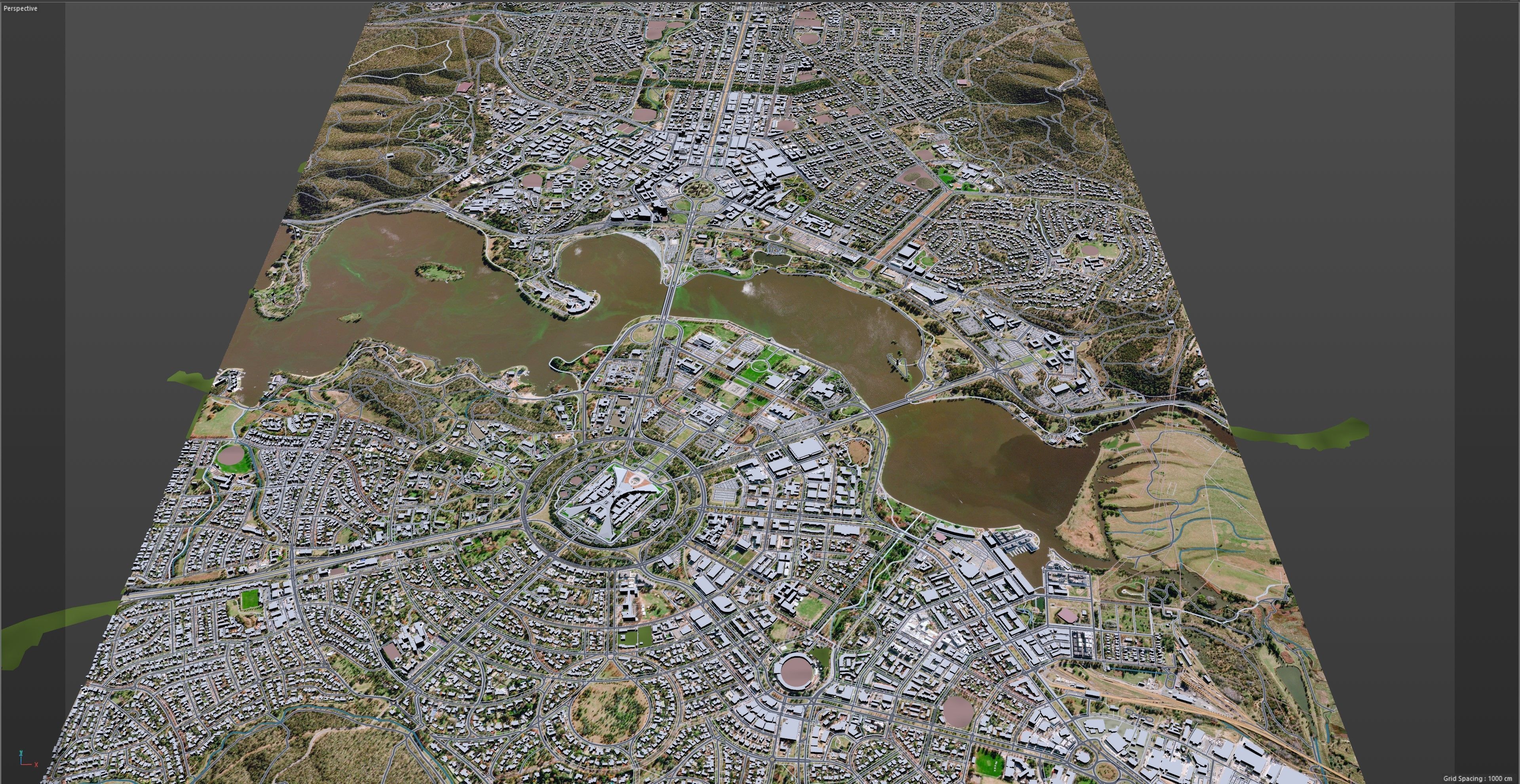 Canberra Downtown Australia Low-poly 3D model_9