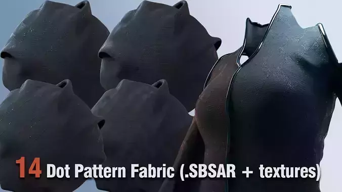 14 Dot Pattern Fabric - SBSAR Texture