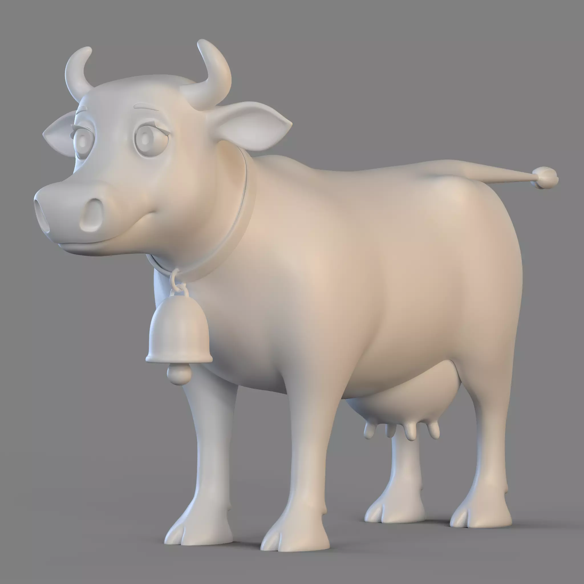 Cartoon Cow 3D model_0