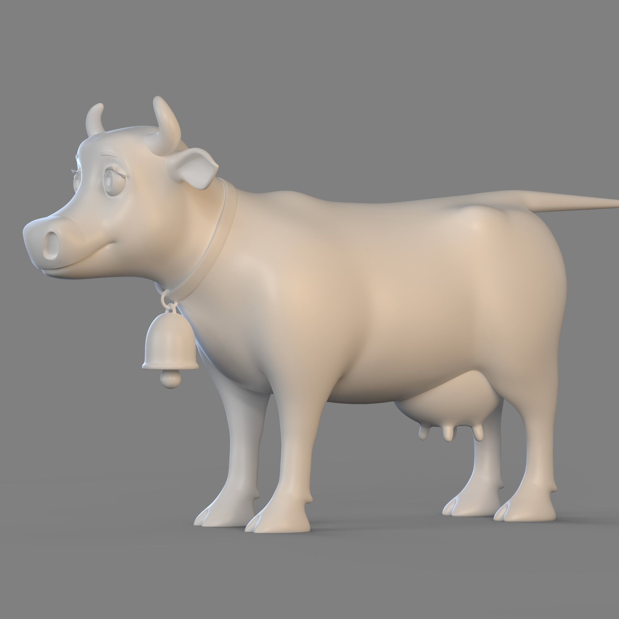 Cartoon Cow 3D model_1