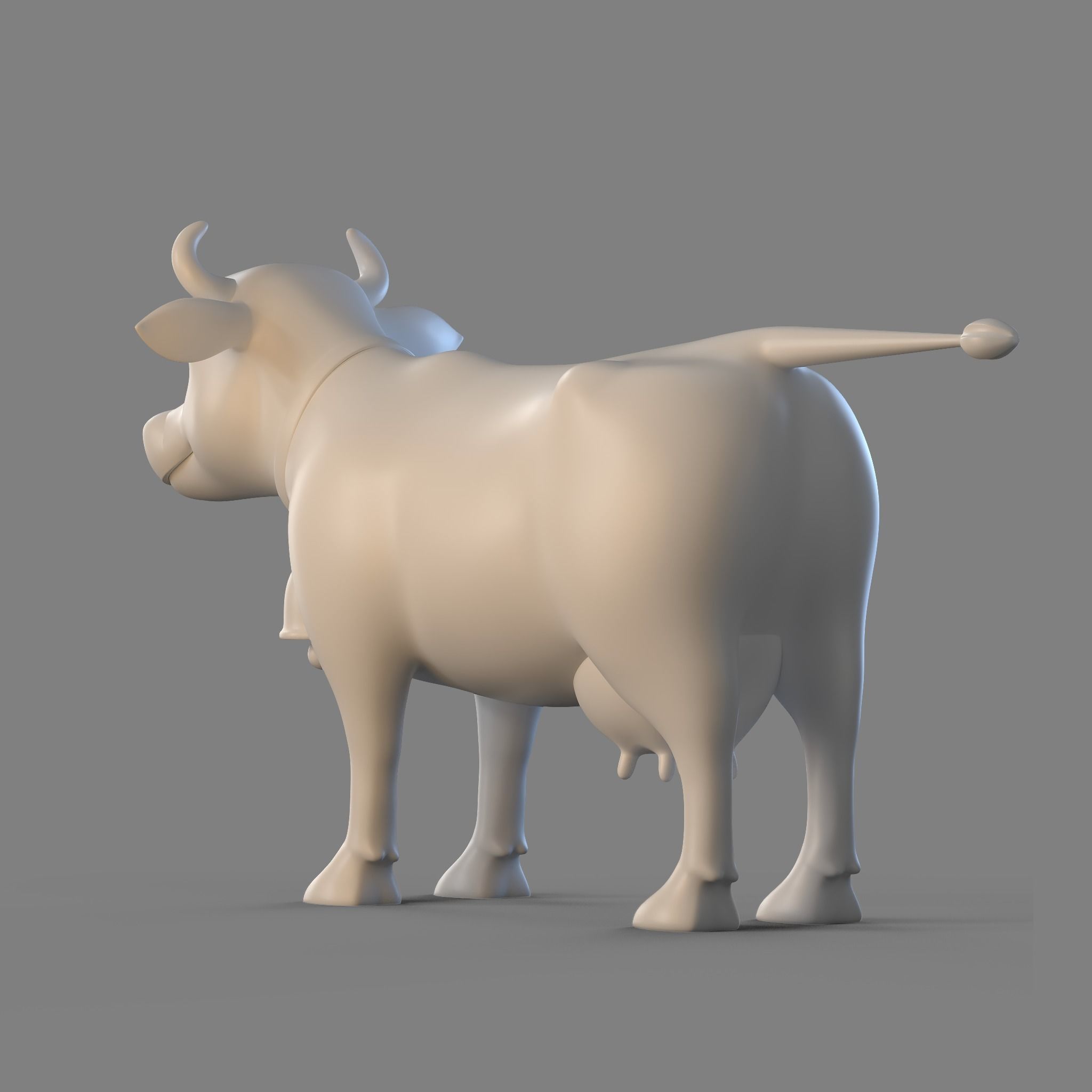 Cartoon Cow 3D model_3