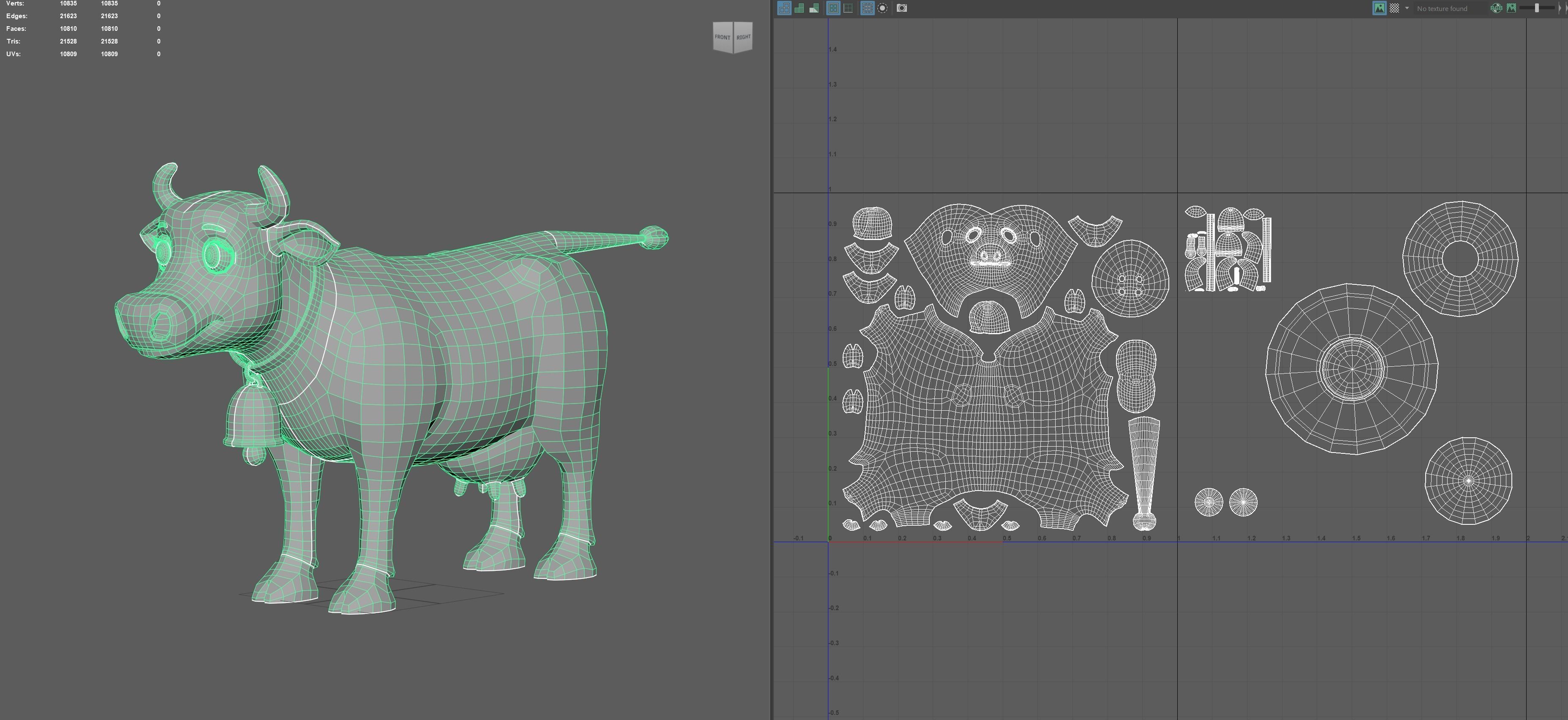 Cartoon Cow 3D model_18