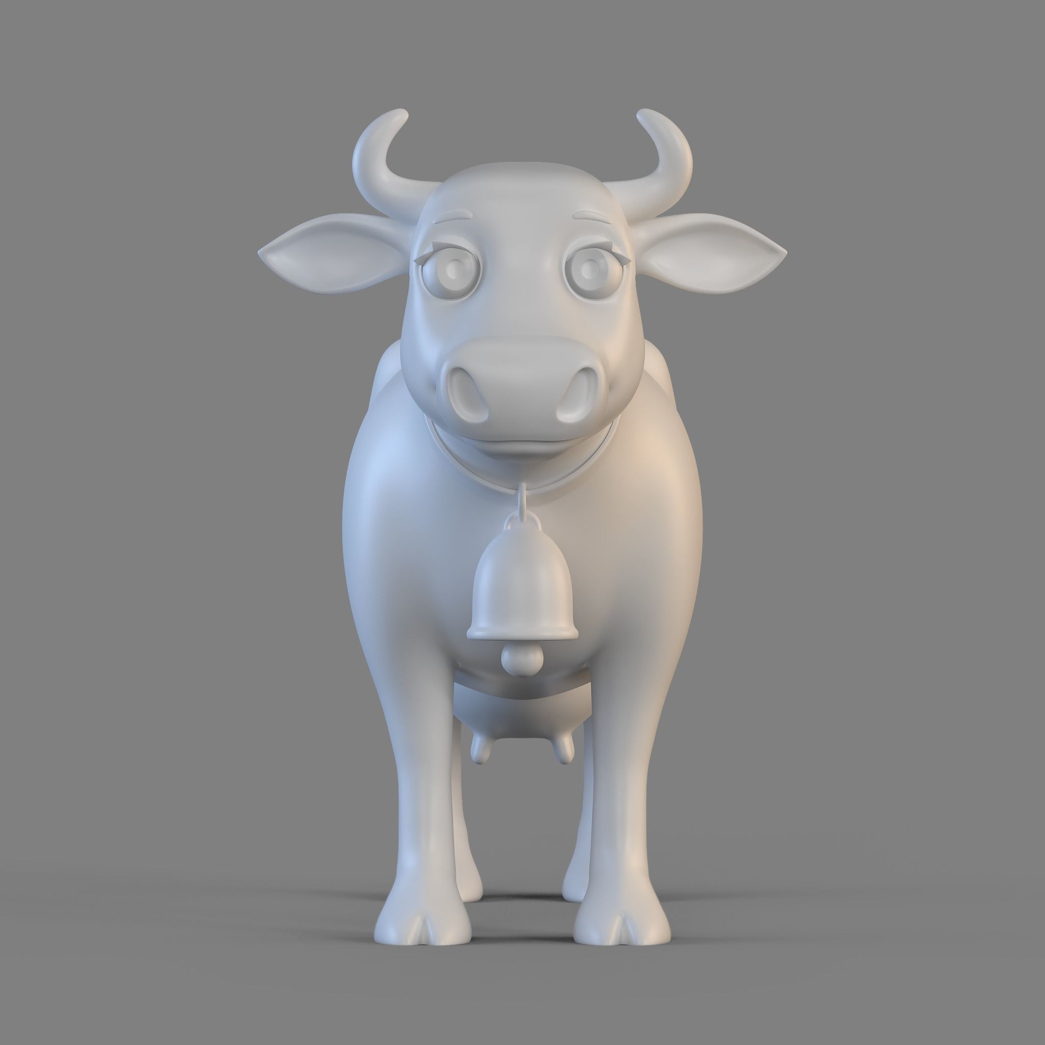 Cartoon Cow 3D model_4