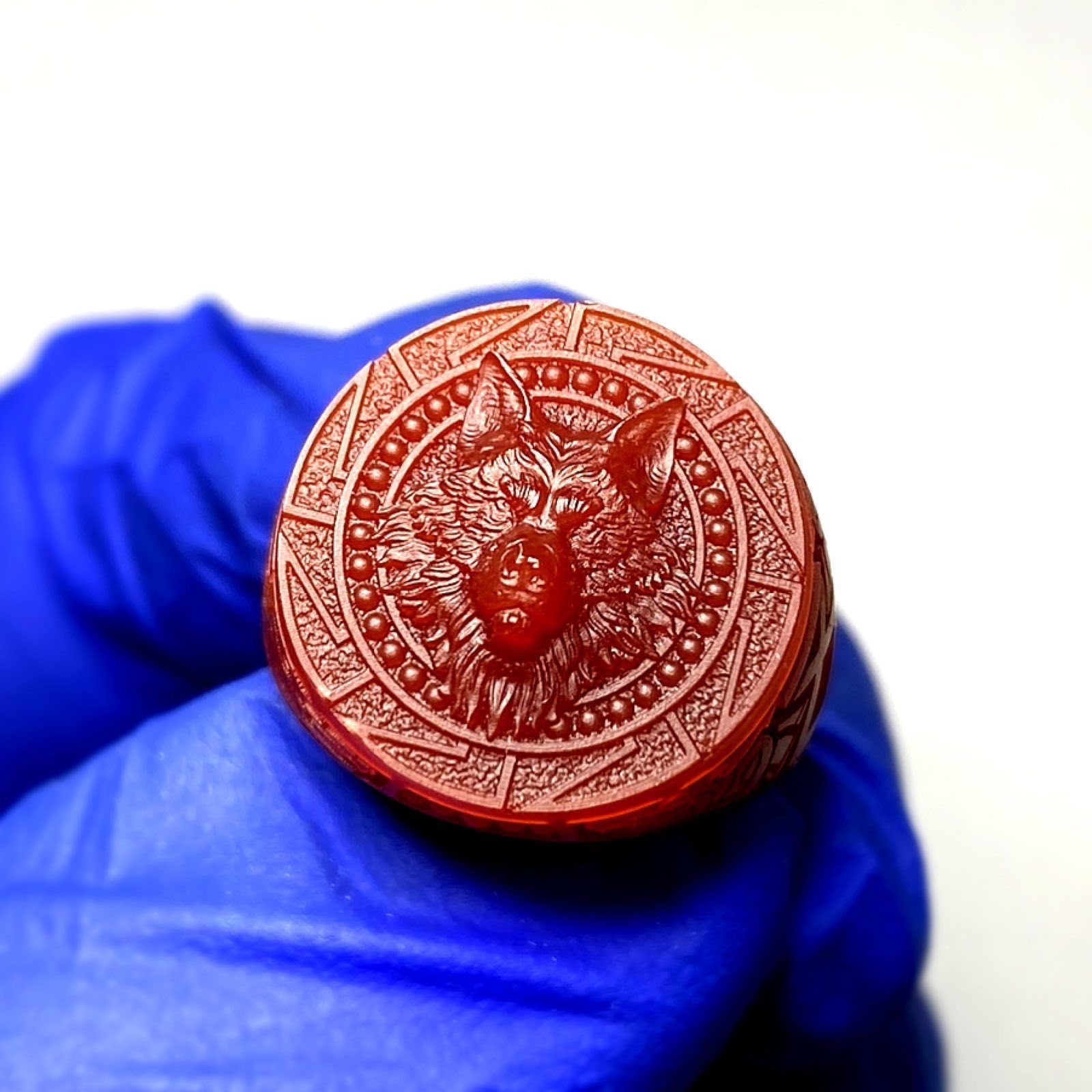 wolf ring 3D print model_7