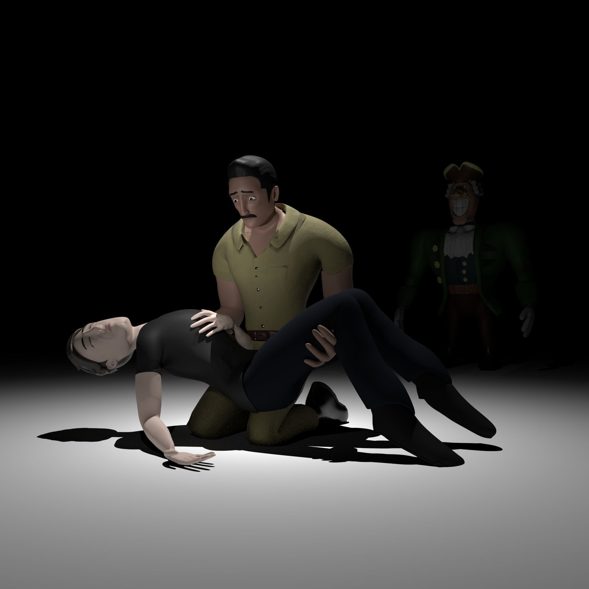 Male character model Cartoon Stylized Low-poly 3D model_20