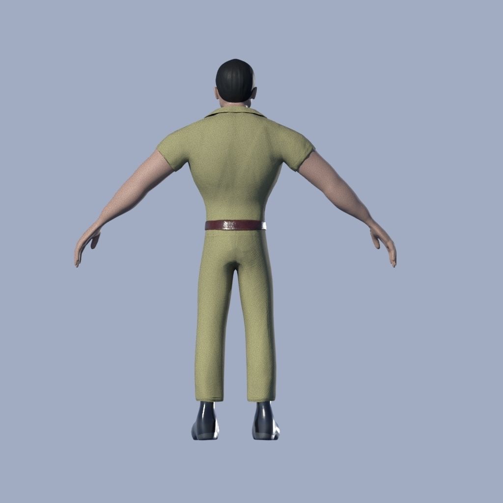 Male character model Cartoon Stylized Low-poly 3D model_8