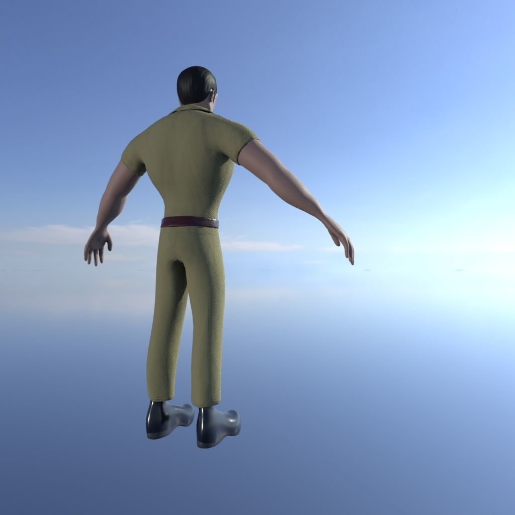 Male character model Cartoon Stylized Low-poly 3D model_14