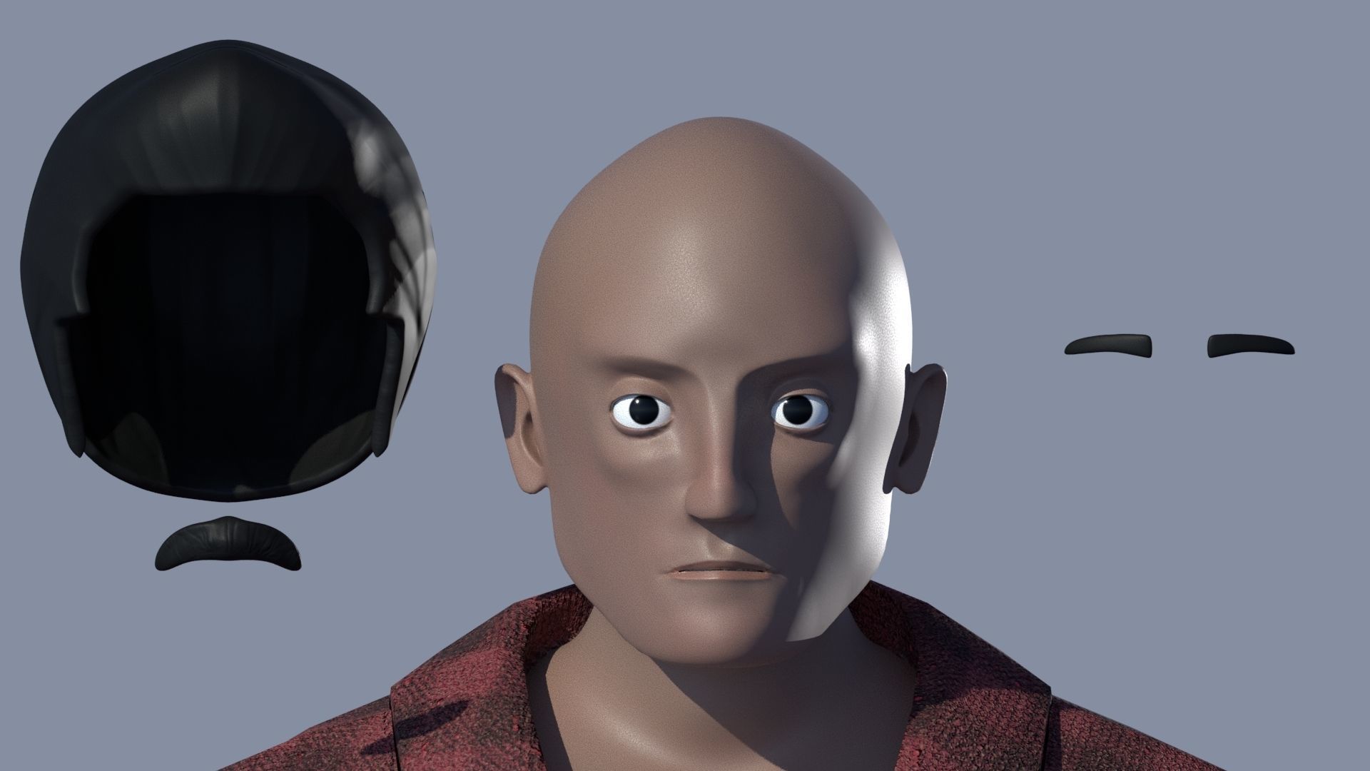 Male character model Cartoon Stylized Low-poly 3D model_1