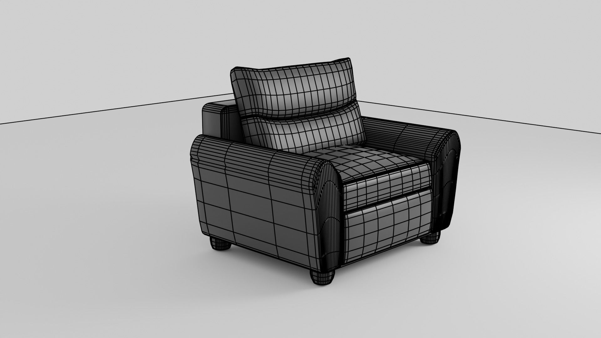 armchair recliner chair Free 3D model_2