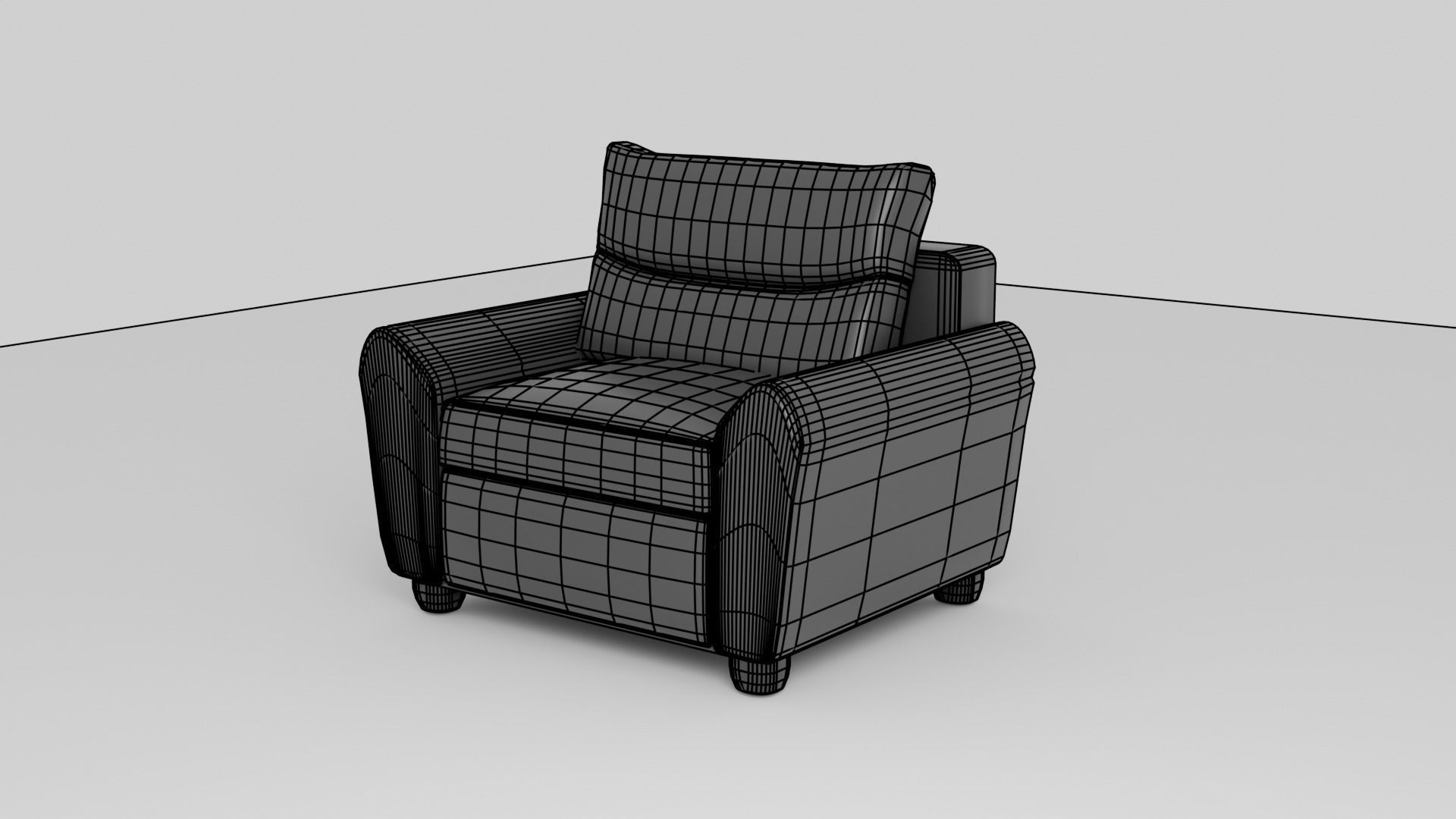 armchair recliner chair Free 3D model_3