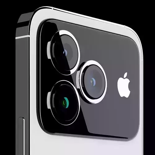 iphone realistic model pro - front and back camera 3D model