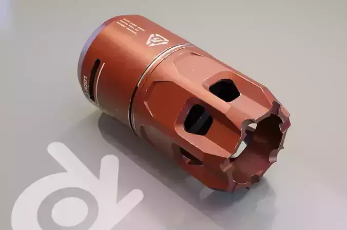 Strike Industries Oppressor Flash Hider blender model 3D model
