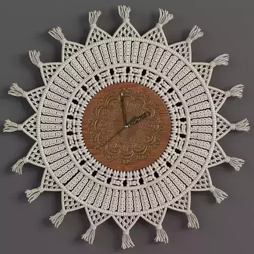 macrame clock-01 3D model
