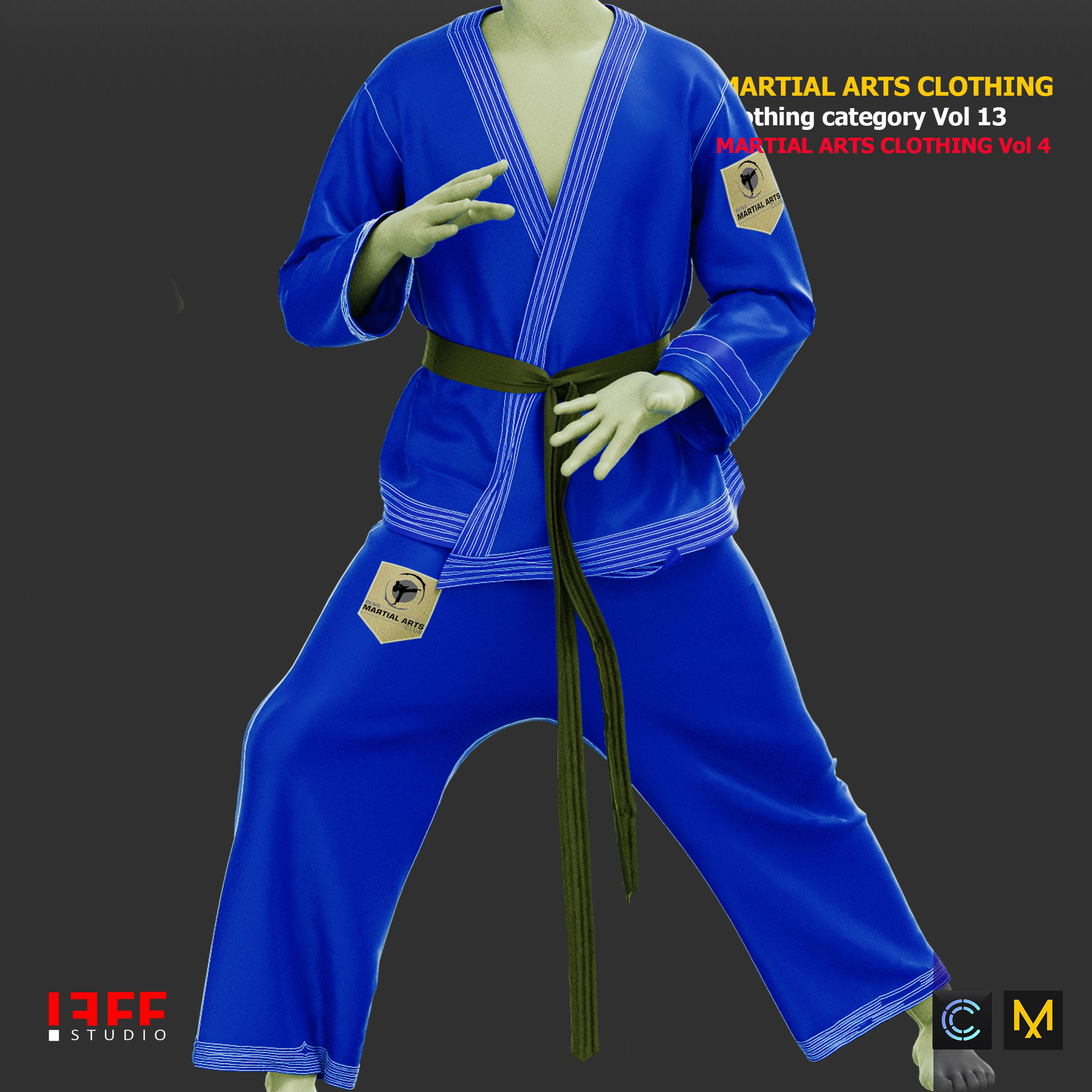 MARTIAL ARTS CLOTHING 1  VOL 10 3D model_4
