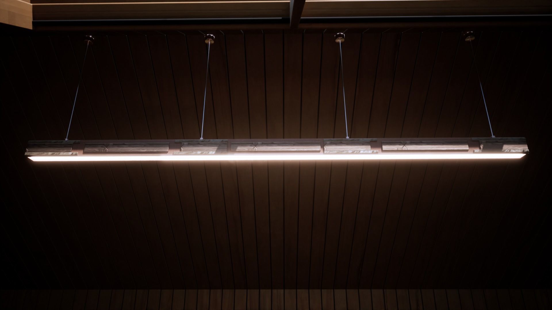 Celling Tube Shape Hanging Lamp Free 3D model_1