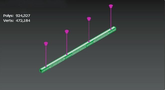 Celling Tube Shape Hanging Lamp Free 3D model_3