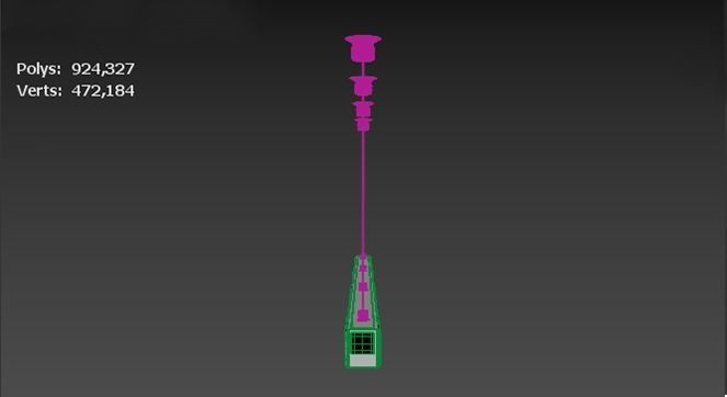 Celling Tube Shape Hanging Lamp Free 3D model_4