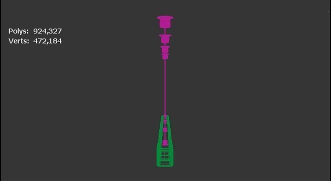 Celling Tube Shape Hanging Lamp Free 3D model_8