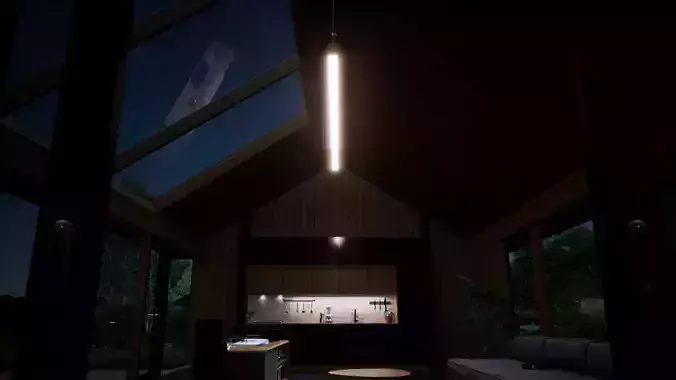 Celling Tube Shape Hanging Lamp Free 3D model Celling Tube Shape Hanging Lamp Free 3D model