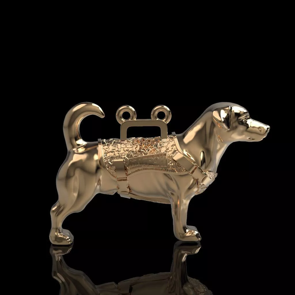 Pendant dog named Patron 3D print model