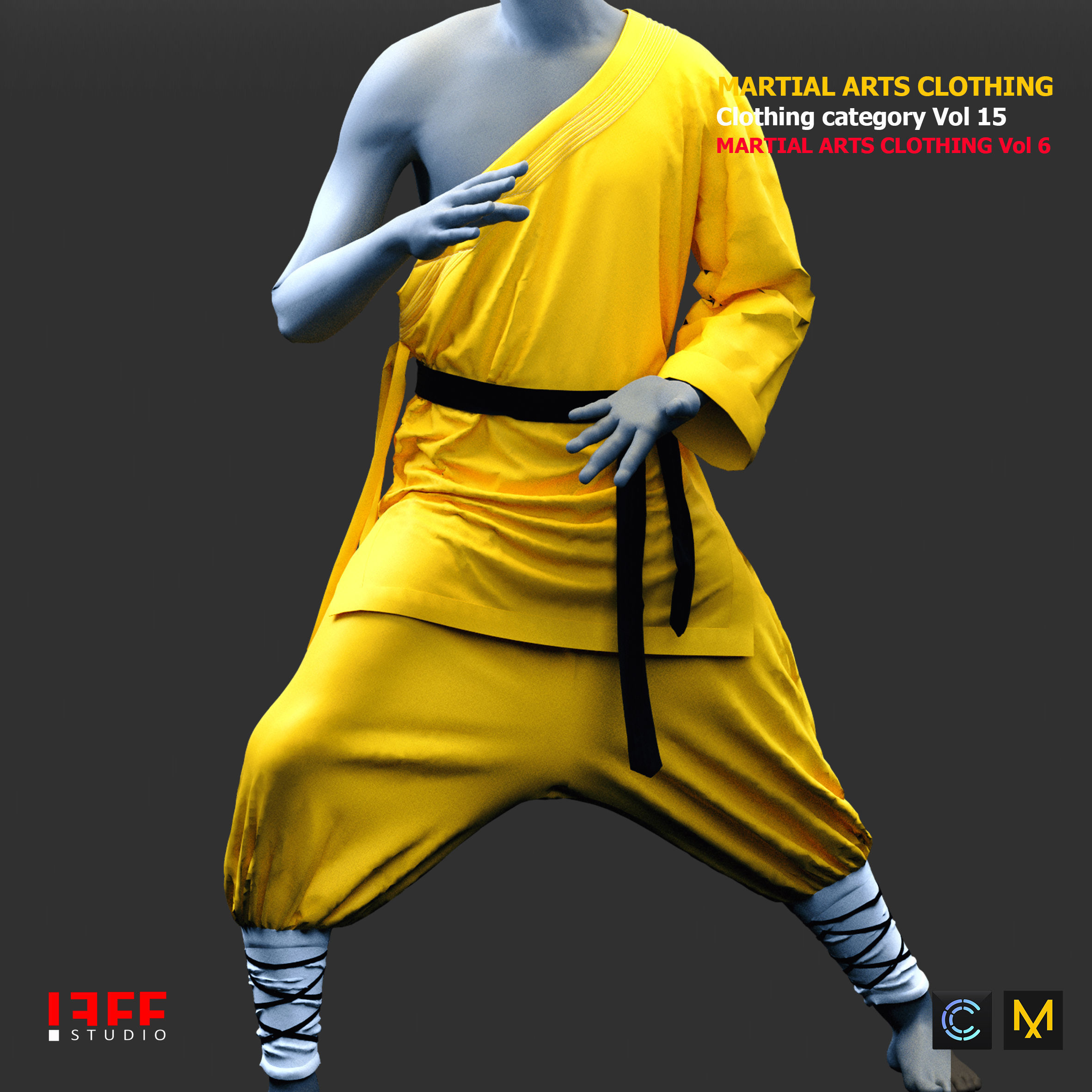 MARTIAL ARTS CLOTHING 6  VOL 17 Free 3D model_1
