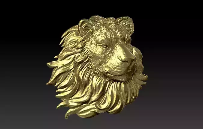 LionHead gold lion head