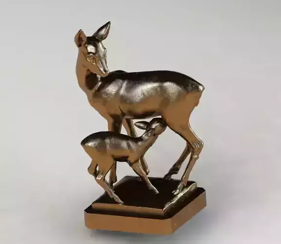 Deer with fawn 3D print model