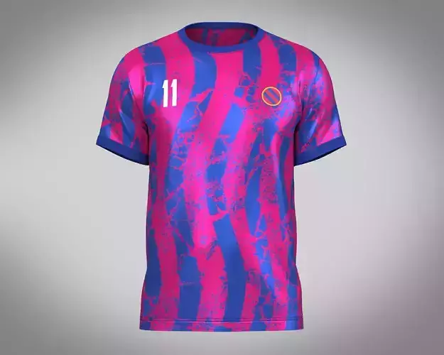 Soccer Blue And Red Jersey Player-11