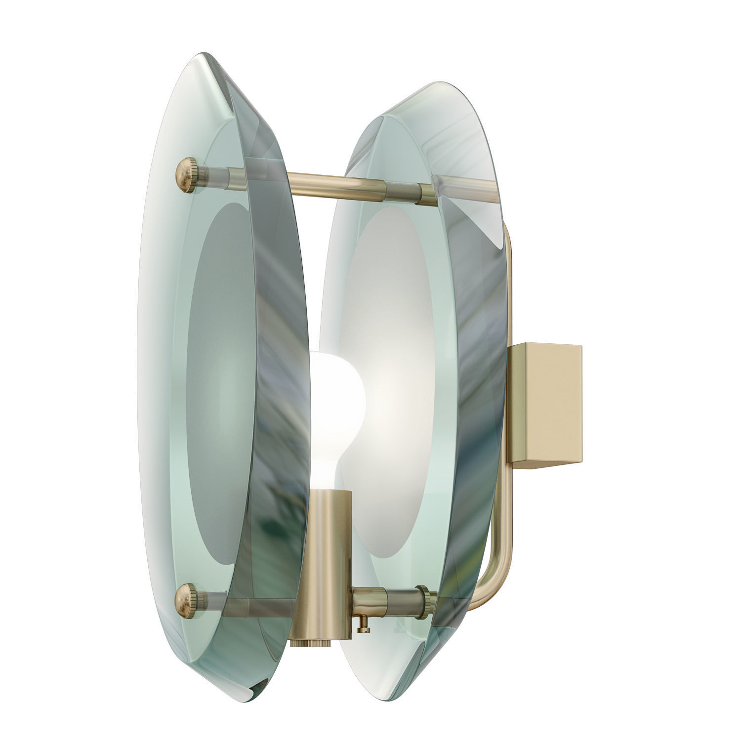 1stdibs Max Ingrand for Fontana Arte Glass Sconce 3D model_2