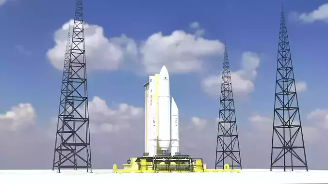 Ariane 5 Launch Pad 3D model