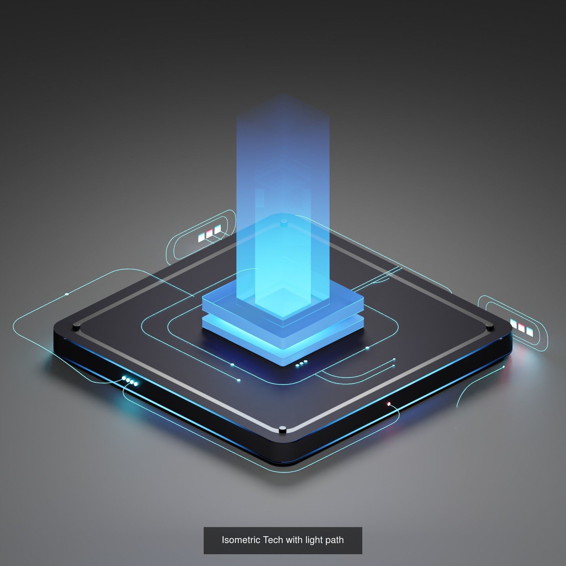 Isometric Technology Theme 3D Model Collection_2