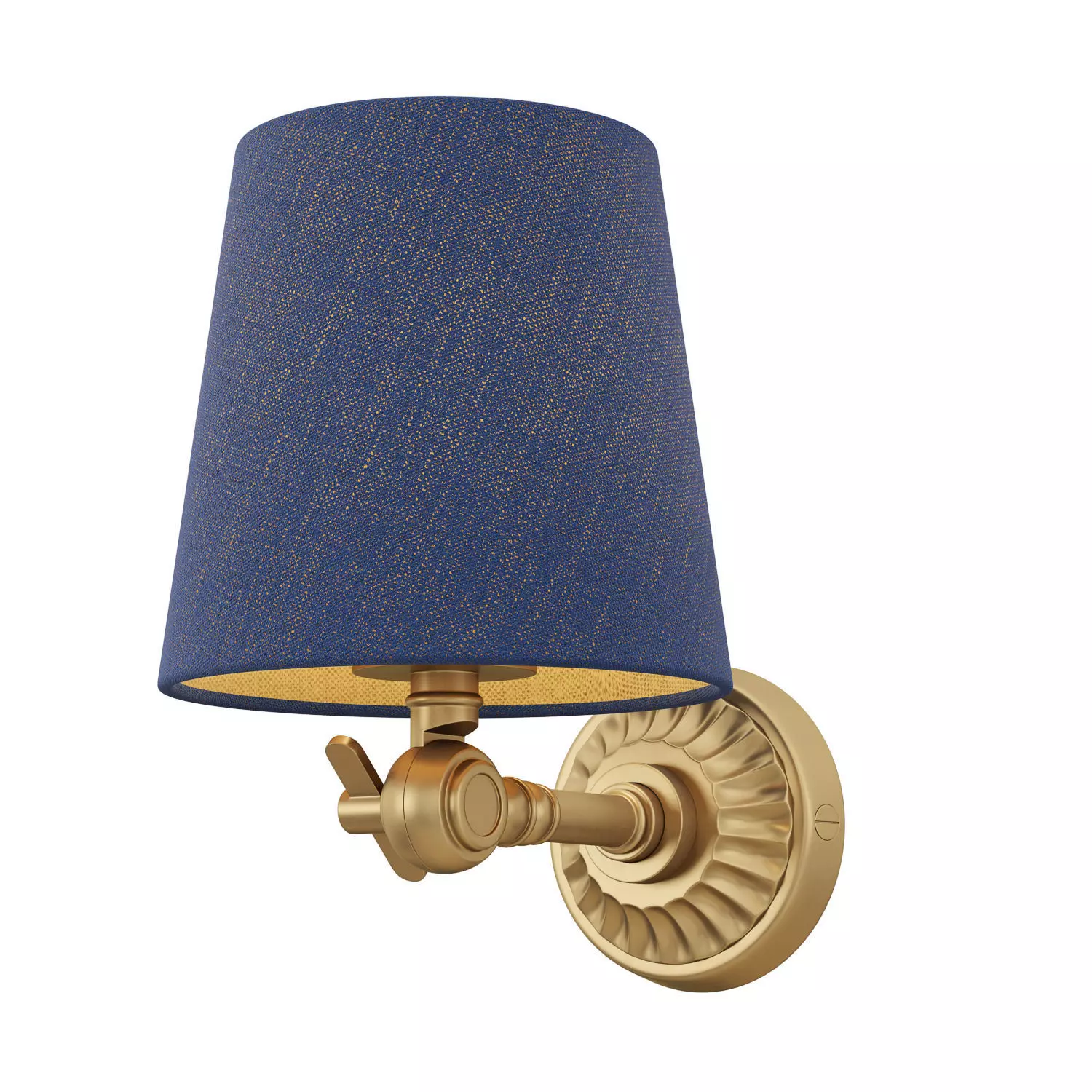 Classic bronse sconce Low-poly 3D model_0