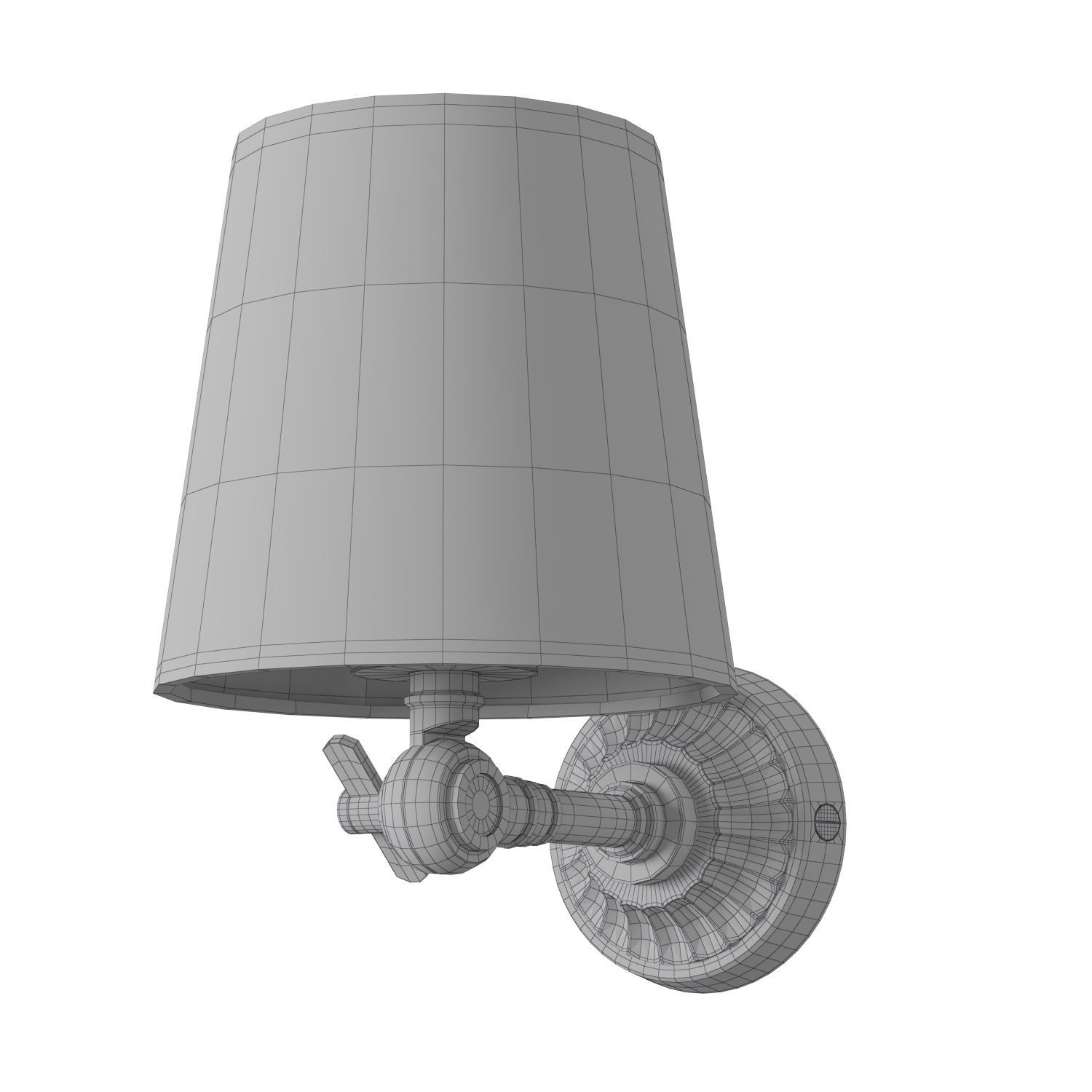 Classic bronse sconce Low-poly 3D model_3