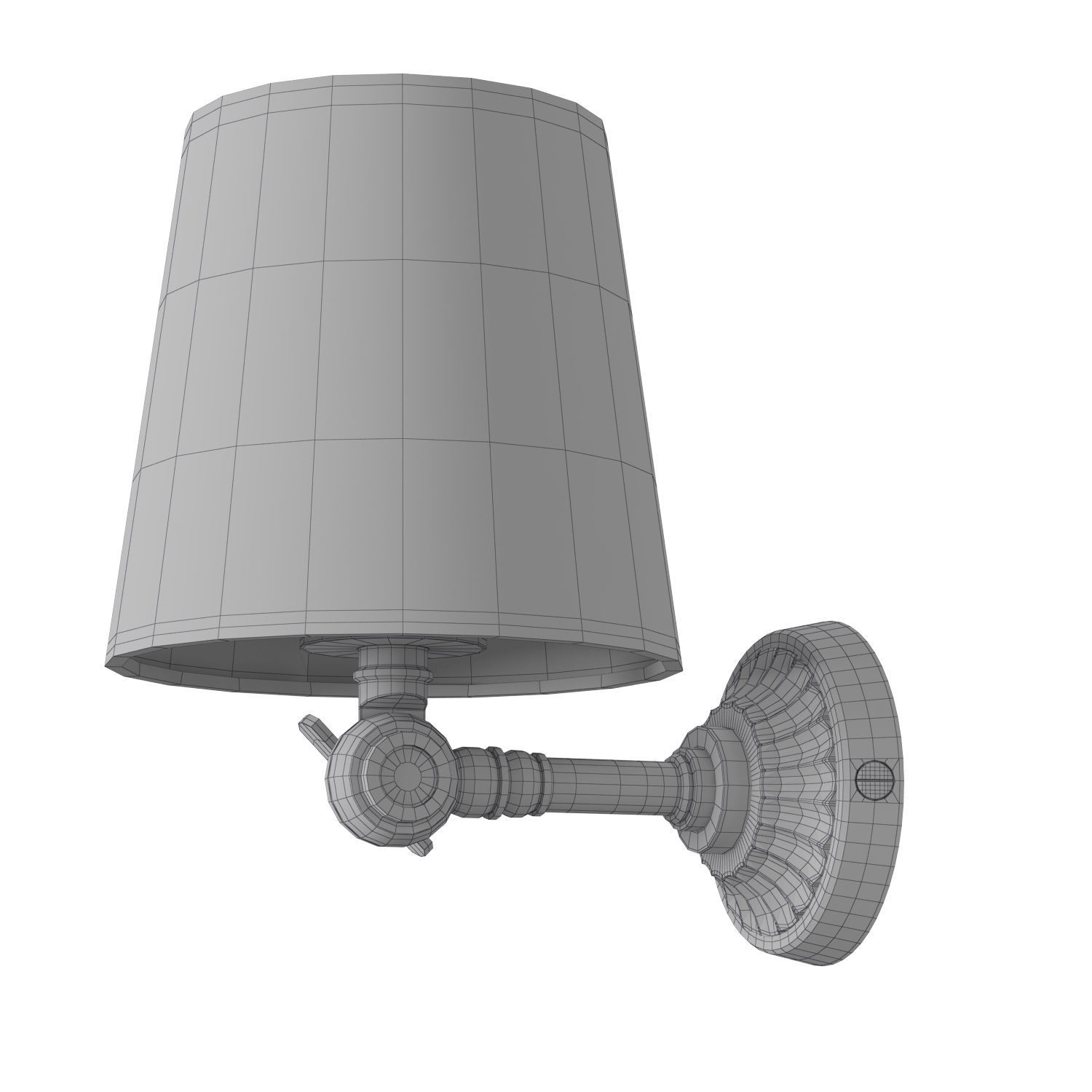 Classic bronse sconce Low-poly 3D model_5