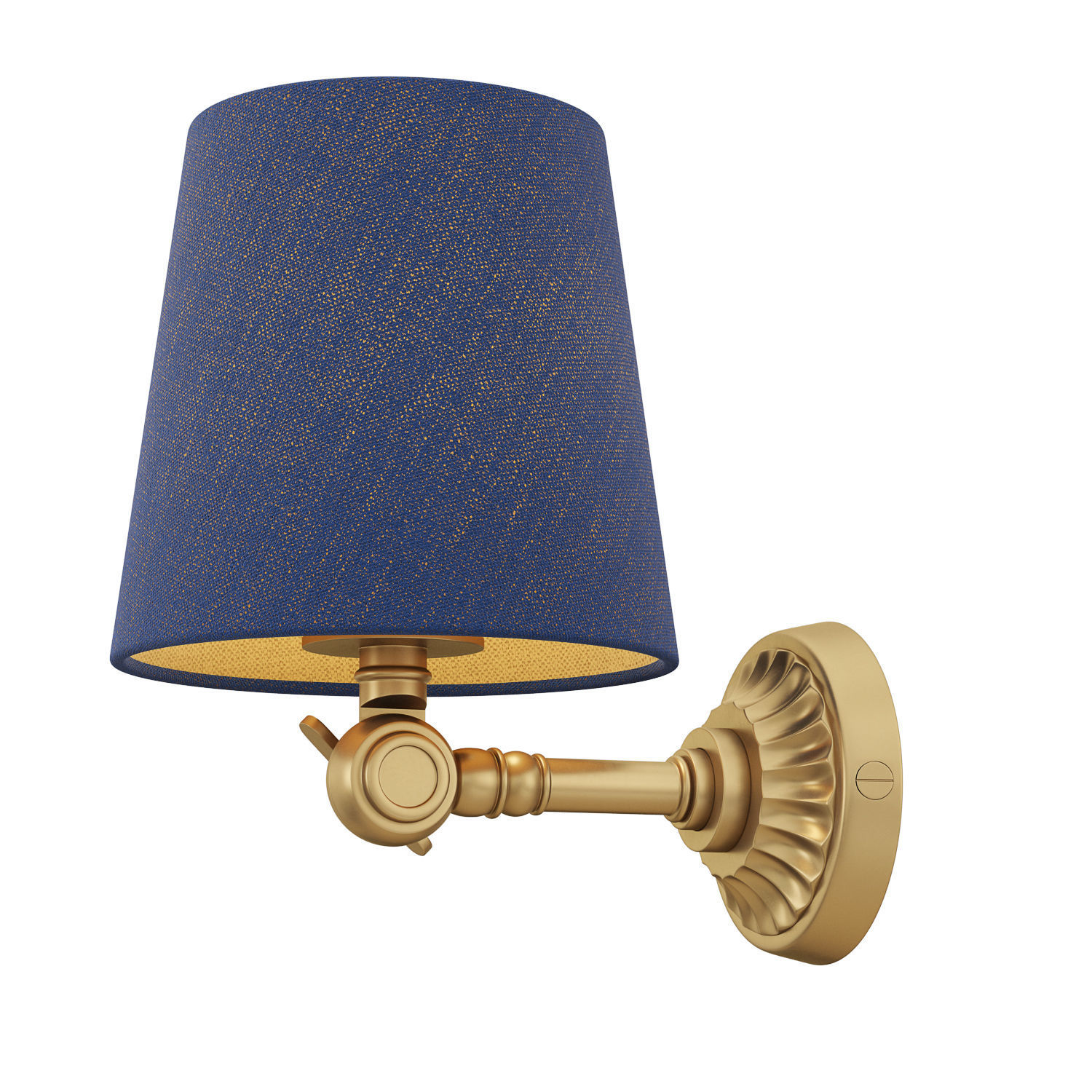 Classic bronse sconce Low-poly 3D model_2