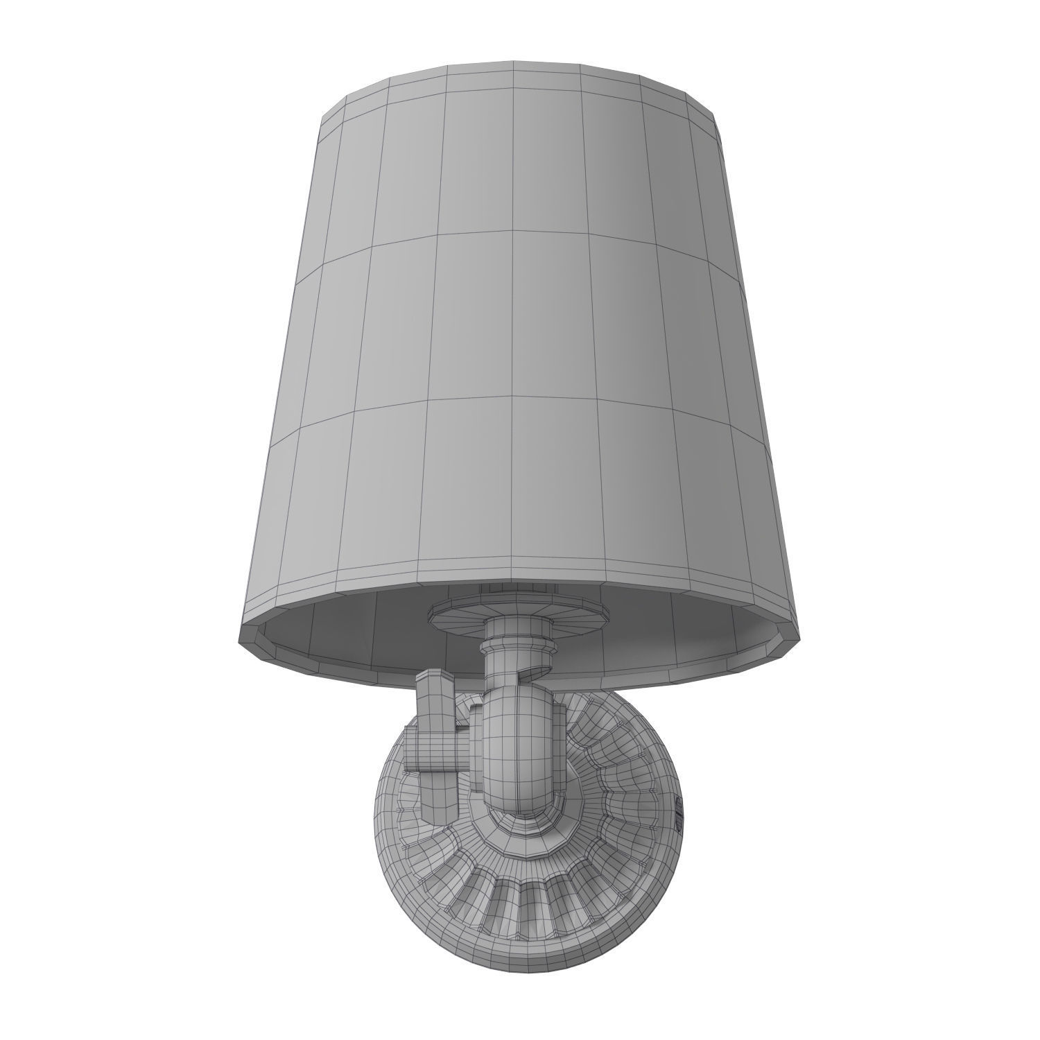 Classic bronse sconce Low-poly 3D model_4