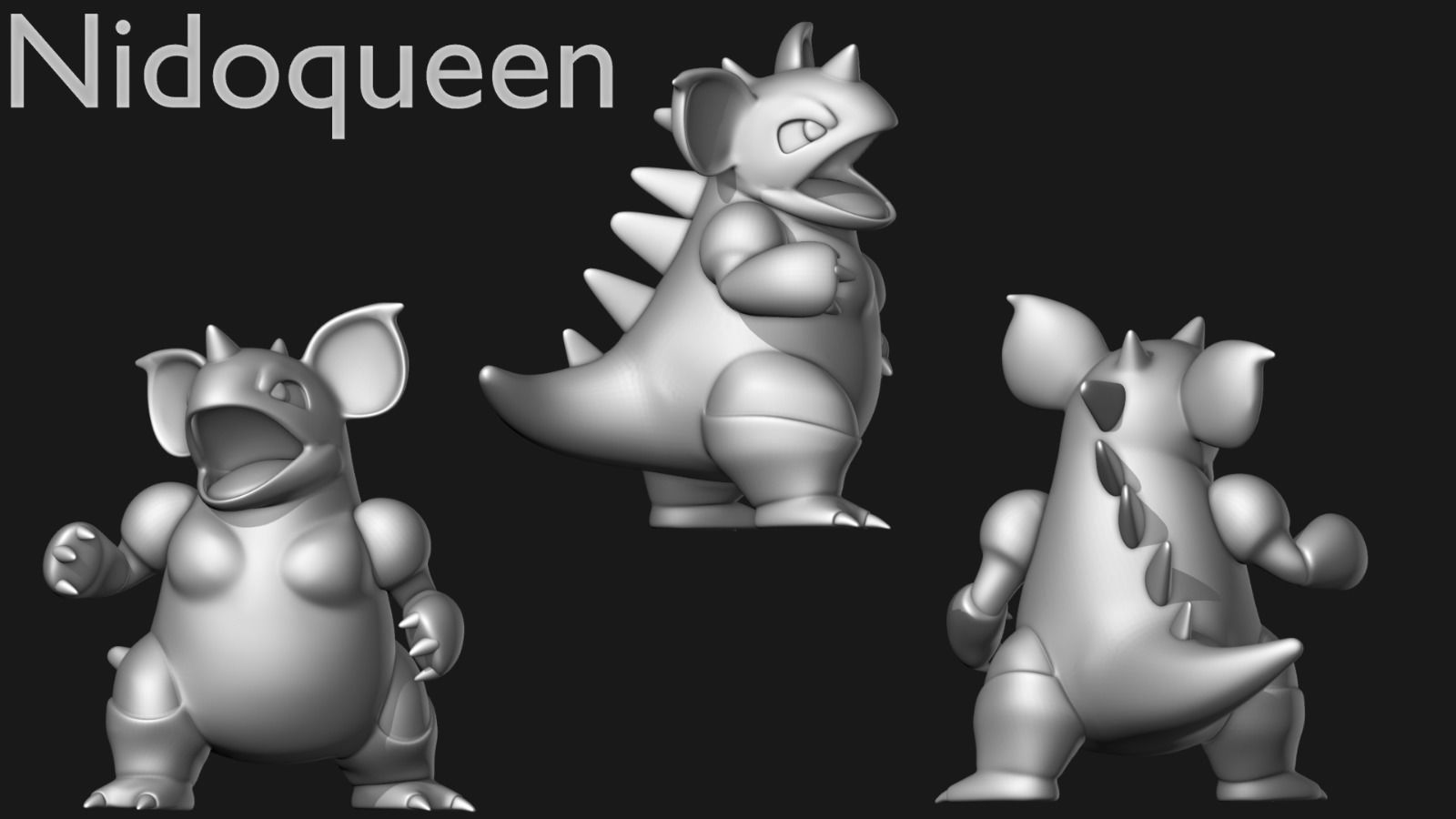 Pokemon Nidoqueen 3D print model_11