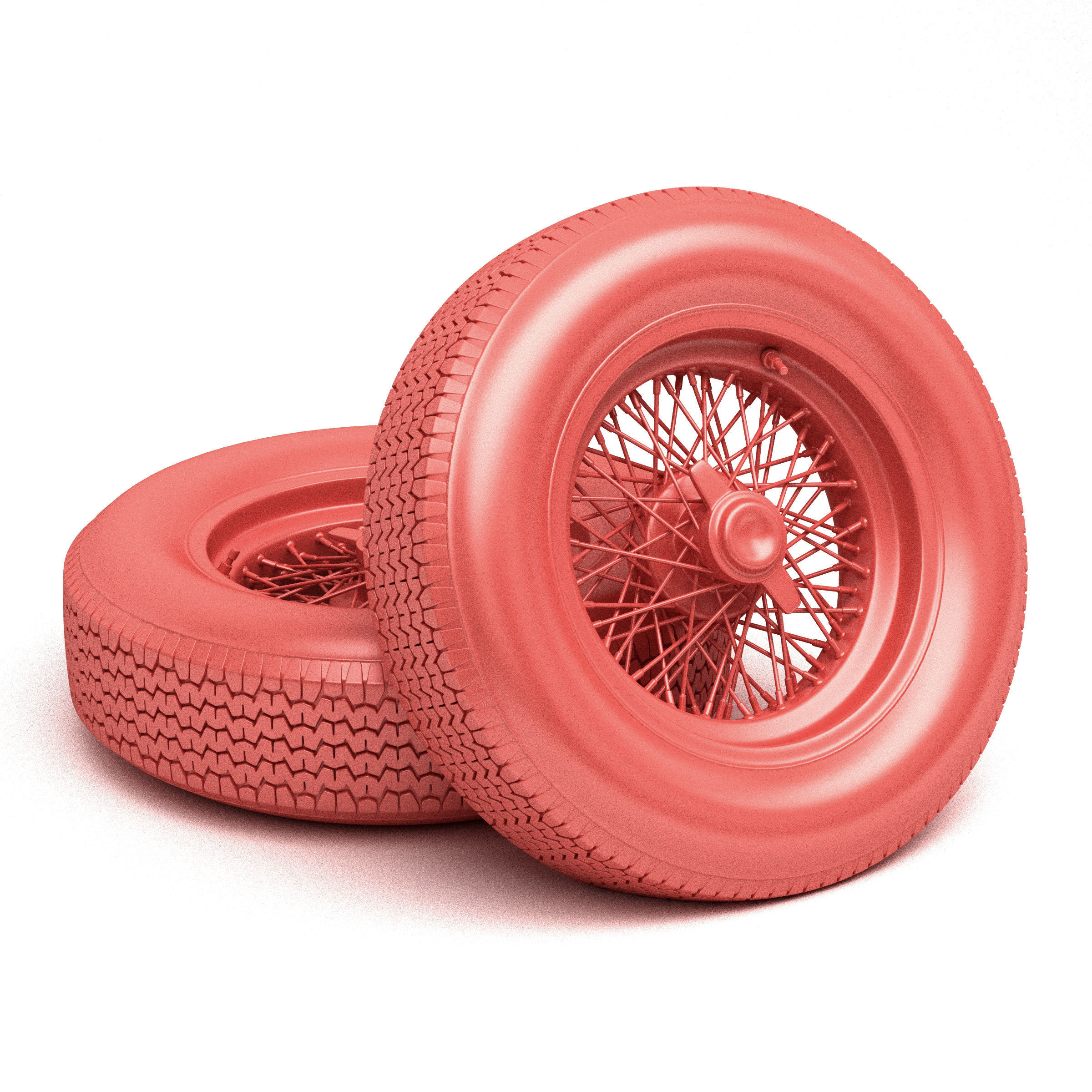 Dunlop CR48 tyres - Borrani wheels 3D print model_5