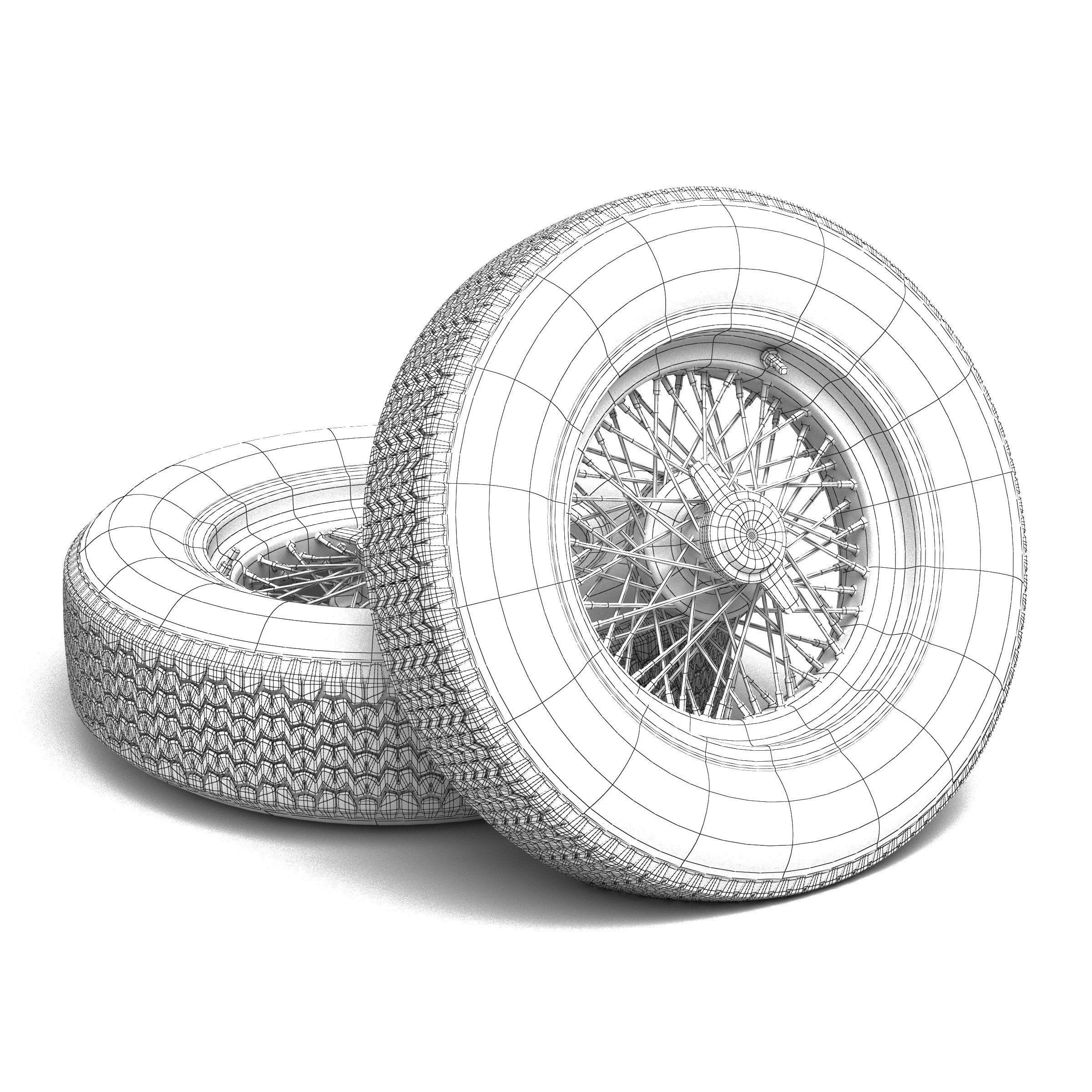 Dunlop CR48 tyres - Borrani wheels 3D print model_6