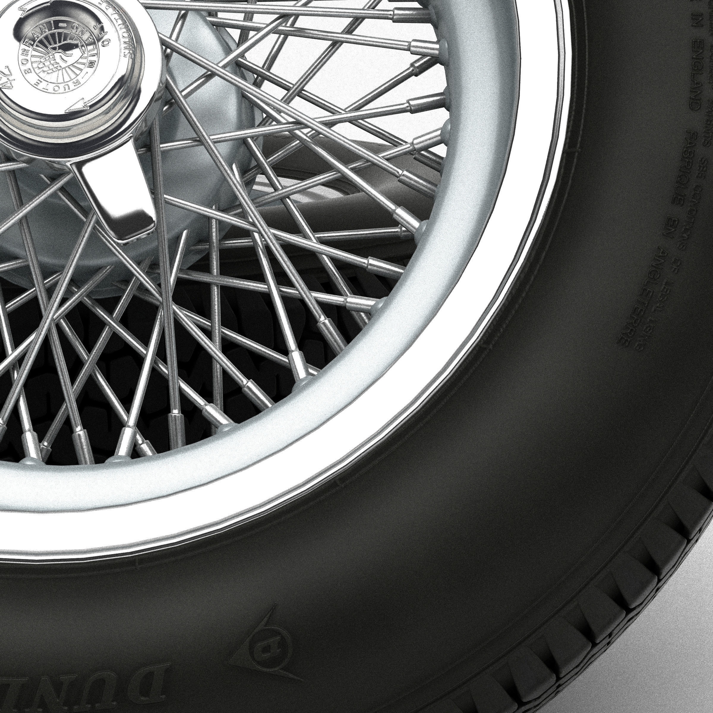 Dunlop CR48 tyres - Borrani wheels 3D print model_10