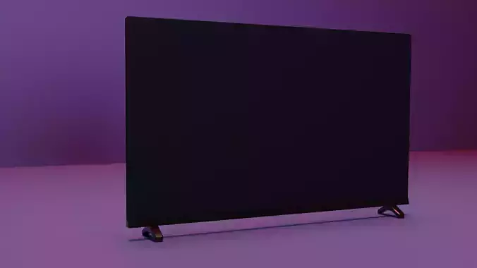 Very simple Interior Modern TV PBR Low-Poly