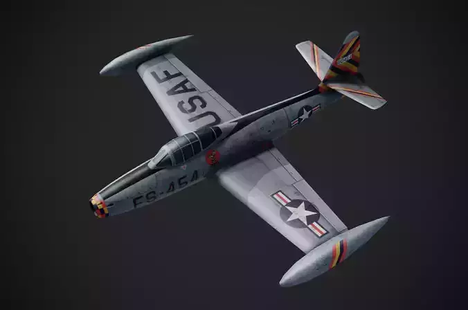 The F-84B Thunderjet  Hand painted game model