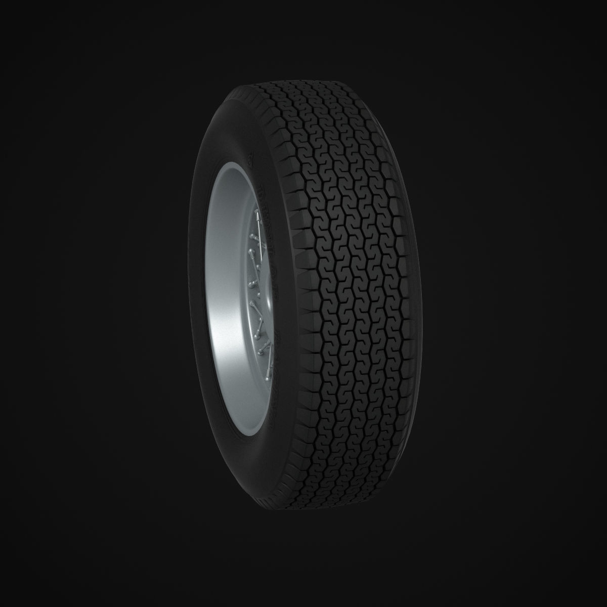 Dunlop CR65 tyres - Borrani wheels 3D print model_16