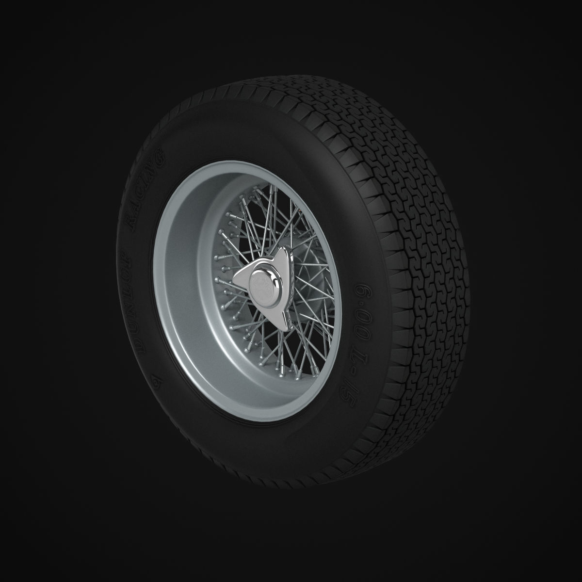 Dunlop CR65 tyres - Borrani wheels 3D print model_19