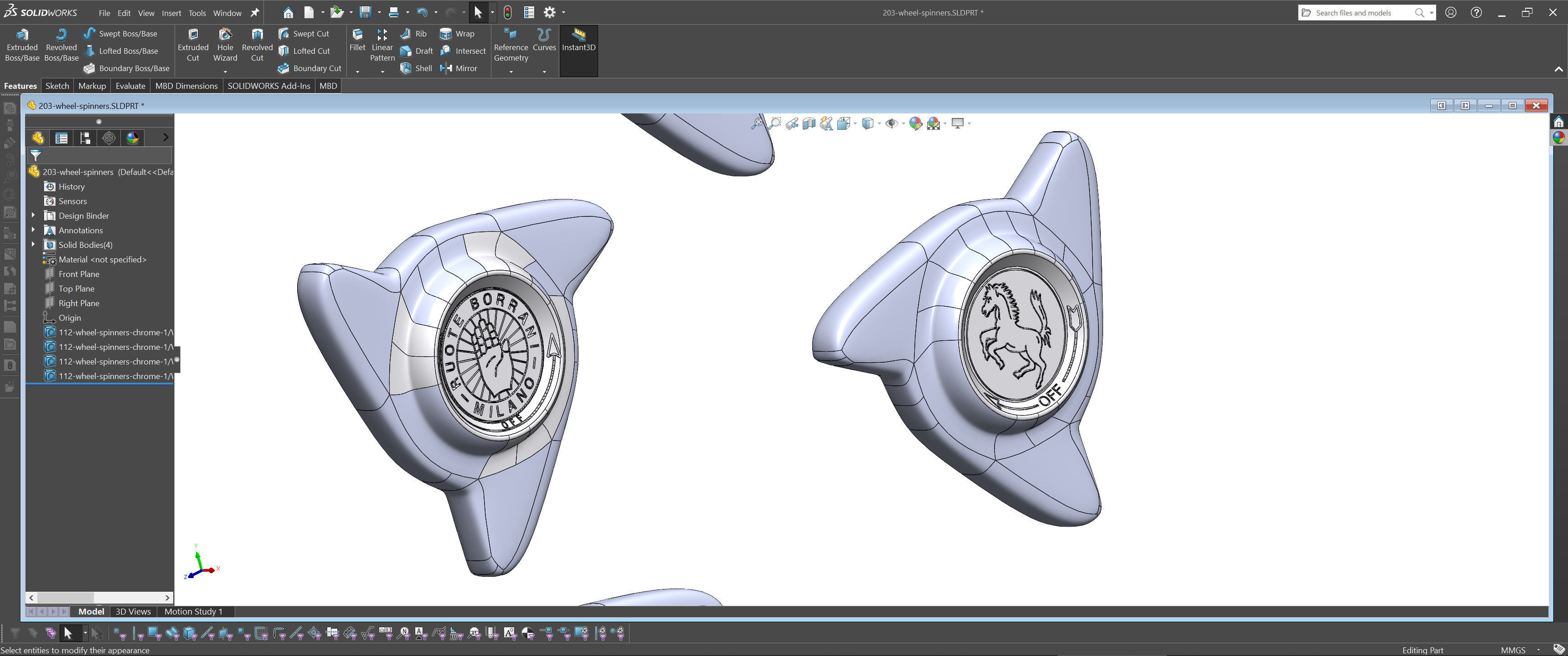 Dunlop CR65 tyres - Borrani wheels 3D print model_2