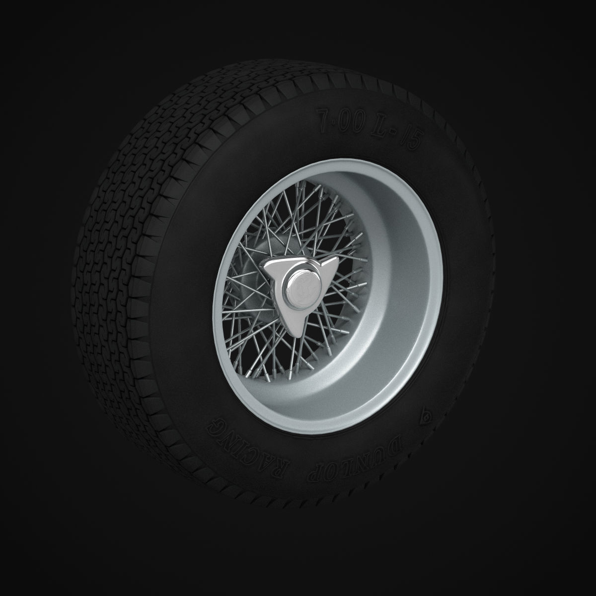 Dunlop CR65 tyres - Borrani wheels 3D print model_21