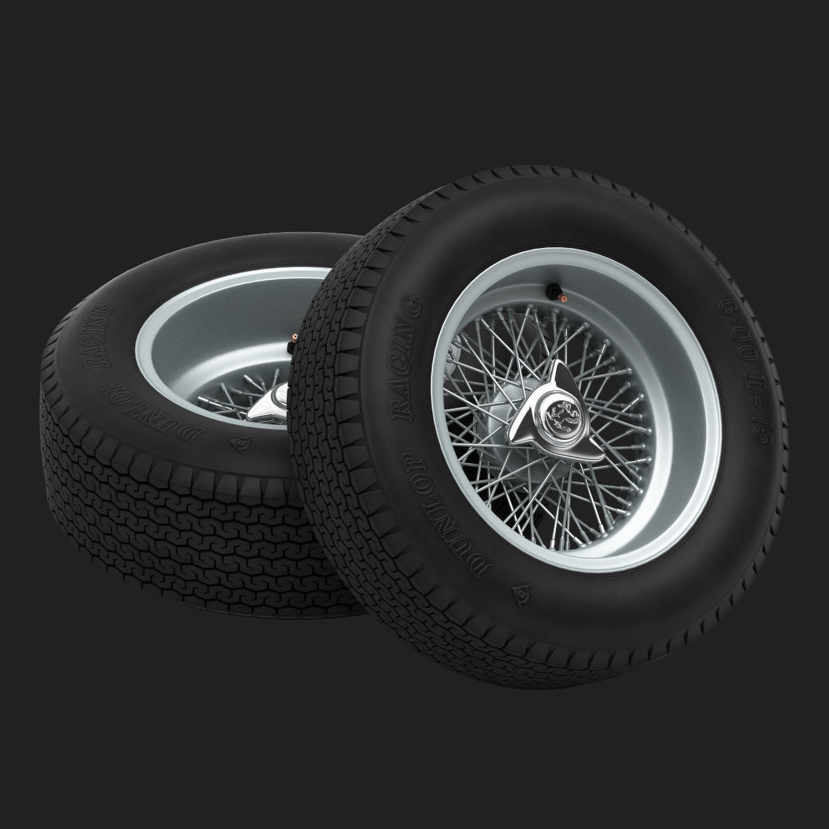 Dunlop CR65 tyres - Borrani wheels 3D print model_5