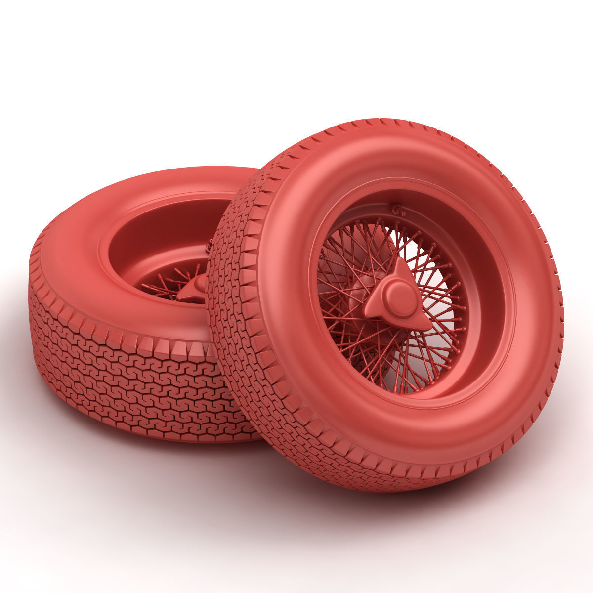 Dunlop CR65 tyres - Borrani wheels 3D print model_7