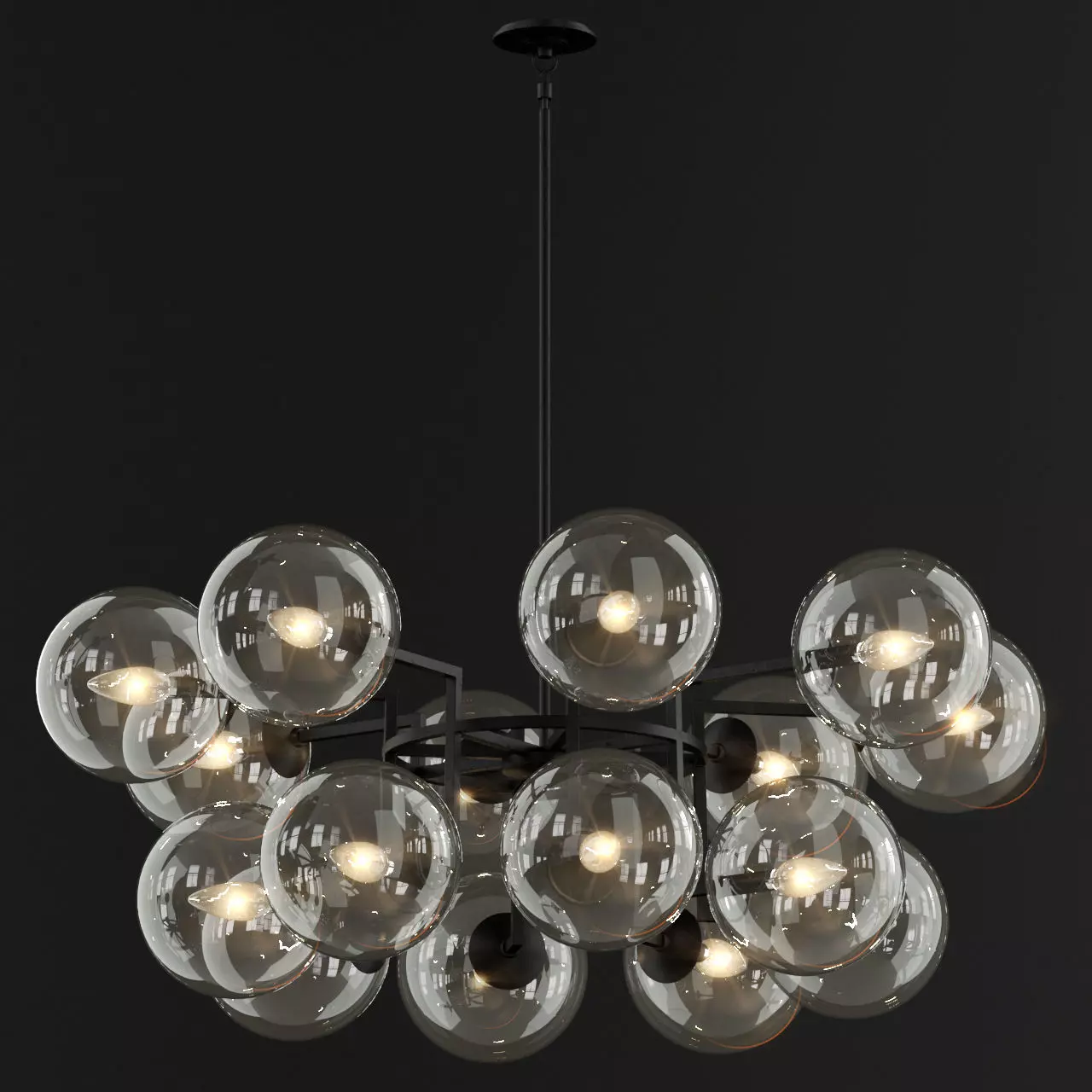 Rowan Round Chandelier 3D model_0